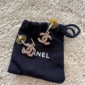 Chanel Rhinestone Earrings